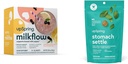 UpSpring Stomach Settledrops, Mint Flavour, 28 Ct + Milkflow Kojení Supplementary Drink Mix s Moringa & Požehnaný Thistle, No Fenugreek current 124; Elderberry Lemonade Flavor 124; 16 Drink Mixes