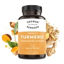 Thomas 'all- natural Remedies Turmeric Curcumin and Ginger with Black Pepper, Organic Turmeric Joint Supplementation - 95% Curcumin - NO Filler, Vegan - 120ct