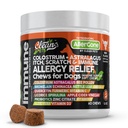 Psí alergie Relief Žvýkání 124; Itchy Skin Relief pro psy 124; Colostrum Astralagus Omega 3 Bee Pollen Bromelain Echinacea Nettle Leaf Quercetin Licorice Root Spirulina ACV Imunita - balení po 1 ks