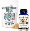 Legendární mléčné tekuté zlato + Brewer 's Yeast, Kojení doplňky pro zvýšení nabídky mléka - Kojení Podpora pro produkci mateřského mléka - Fenugreek- bez, Non- GMO,