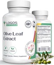 Extrakční kapsle Olive Leaf - Imunitní doplněk pro muže a ženy, polyfenol a flavonoid pro celkové Wellness - Non- GMO a Vegan Olivové kapsle - 60 Počet