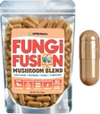XPRS Nutra Fusion Mushroom Blend Kapsle - 180 Počet (90 Day Supply) Premium Směs Lion 's Mane, Reishi, Chaga, Cordyceps Kapsle na podporu Duševní jasnost, Cognition, Energie a imunitu