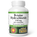 Přírodní faktory, Betaine HCL 500 mg, podporuje zdravé trávení a zdravý mikrobiom, 180 tobolek (180 porcí)