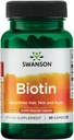 Swanson Biotin B7 Vitamin 5000 mcg 30 Kapsle