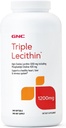 GNC Triple Lecithin 1200mg Dodatek, Podporuje zdravé srdce, játra a nervový systém, 240 Služeb