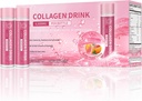 Kolagen Drink s 6000 mg mořské kolagen Peptidy, Tekuté kolagen Střely pro ženy Support Beauty, Kolagen doplňky pro kůži, vlasy a nehty Wellness, 0.85 Fl.Oz (25 ml) x30 Lahve, Krvavý Orange
