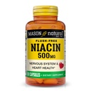 MASON NATURAL Niacin 500 mg Flush- Free, podporuje srdeční zdraví, nervový systém a výrobu energie, 60 tobolek