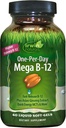 Irwin Naturals Mega B-Complex - 60 Tekuté ponožky - Vitamin B Complex s vitaminem B12, Folate B9, Biotin B7, B1, B2, B3, B5, B6, a Rychlé energetické MCTs
