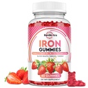 Železné gumy - s vápníkem, zinek, folát a vitamín B12, C, B6 pro dospělé a děti - Krevní stavitel a energetická podpora pro nedostatek železa, anémie, Vegan - 60 gumy