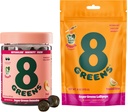 8Green Daily Green Gummies and Lollipops, Energy & Imunitation Support, Gluten- Free, Vegan, Non- GMO, No umělé barvy & Flavors