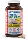 Yerba Prima Psylium Husks Veg Caps, 400 Kapsle (625mg) - Vegan, Non- GMO, Gluten Free, Colon Cleanser, Denní Fiber dodatek pro Gut zdraví & Regularity