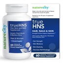 NatureCity True- HNS Vlasové hřebíky a kůže Cynatine Keratin a rostlin na bázi biotin vitamin dodatek 124; Fuller a silnější vlasy a nehty 124; Non GMO accord124; 60 Veggie Kapsle