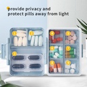 2 Pack 9 Compartments Travel Pill Organizer Box Moisture Proof Small Pill Pouzdro pro kapesní peněženky Denní Držák na pilulky Kontejner pro medicínu Vitami