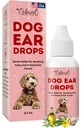 Dog Uar Cleaner - Všechny přírodní ušní kapky pro psy Ušní infekce - Eliminates kvasnicový zápach, Loosens Wax, Prevents Infekce, Relieves Stching - Bezpečné, jemné, efektivní Itchy Uar Relief, Made in USA