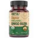 DEVA Vegan Ginkgo Biloba Dietní dodatek, USDA Organic, Vegan Society Certified, Easy- to- spolknout malé tablety, 300 mg., 90- Count Bottle