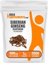 BulkSupplements.com Eleuthero Powder - Sibiřský ženšen Powder, Eleutherococcus senticosus, Ginseng Herbal Supplement - Gluten Free, 500mg na Serving, 1kg (2,2 kg) (balení po 1)