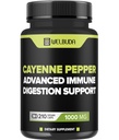 210 Kapsle - Cayenne Pepper doplňky Extract 10: 1 s Berberine HCI, Česnek Bulb, Olive Leaf & More - Kombinovaný vzorec pro stravitelné zdraví, srdeční zdraví a imunita funkce
