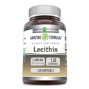 Amazing Applicas Lecithin 1200 mg Softgels Dodatek 124; High potency CLANE124; Non-GMO CLANE124; Gluten Free (1 balení, 120 Počet)