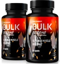 (2 Pack) Bulk Extrémní Superior Muscle Building Advanced Formule, Bulk Extreme for Lean Muscle Mass for Men, All Natural Muscle Builder, Mužské pilulky pro fyzickou výkonnost, Recenze (120 Kapsle)