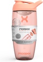 Promixx Pursuit protein Shaker Bottle (24 oz) - Silent No-Ball Mixer, Leak-Proof Lid, BPA / BPS & Phtalate-Free ECOZEN - Easy- Clean Shaker Cup for Protein Shakes, Pre & Post- Workout Smoothies