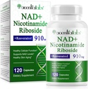 NAD dodatek, NAD Nikotinamid Riboside Resveratrol 910mg, vysoce čistota NAD dodatek pro zdravé buněčné funkce, podporuje NAD úrovně zdravé pokožky stárnutí doplněk stravy 120 Kapsle
