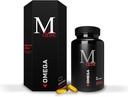 Mdrive Omega 3 Rybí olej pro muže, Omega 3-6-9 1200mg z ryb, Brutnák & Lněný olej, Podpora srdce, mozek, kůže a společné zdraví, 60 Počet