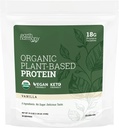 Organický proteinový prášek Vanilla, organický protein prášek pro ženy a muže, dýně & pea protein prášek vegan, gluten zdarma, rostlinné proteinové třepačky, 18g - 21.5 Oz
