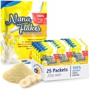 Nana Flakes 100% čistý banán Flakes Medical Food Powder - Snížit příjem tuku a přírodní remedie pro průjem & srdce Burn - velký zdroj bílkovin & fiber (25 Single-Serve Packs)