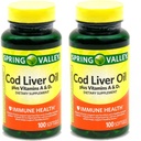 Jarní údolí - Cod Jaterní olej s vitamínem A & D 100 softgely (balení po 2)