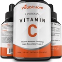 Lipozomální vitamín C 2000mg tekutý pro dospělé, vysoce absorpční VIT C, Maximalizovat vitamín C, imunitní systém a antioxidant Support, 60ML (1 lahvička)