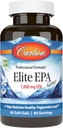 Carlson - Elite EPA Gems, 1000 mg EPA Fish Oil, Wild- Caught, Norský dodatek k rybím oleji, Udržitelně sourced, Pomáhá udržet zdravé hladiny triglyceridů, 60 Softgels