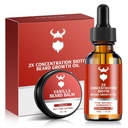 Beard růstová sada - 2X Koncentrace Biotin pro muže, Přírodní složky s arganovým olejem, Jojobový olej a vitamin (Vanilla)