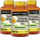 MASON NATURAL Evening Primrose Oil Softgels, 3 měsíční dodávka, May Support Women 's Healh, 3 balení (1 měsíc na láhev)