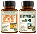 Quercetin s bromelainem a kurkumin a kompletní multivitamin pro muže