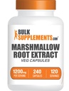 BulkSupplements.com Marshmallow Root Extract Kapsle - Bylinný dodatek, Marhmallow Root 1200mg - Gluten Free, 2 Kapsle per Serving, 240 Počet (Balení po 1)