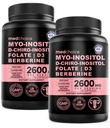 14- in-1 Inositol Supplement & Hormon Support for Women - 40: 1 Myo- inositol & D- Chiro Inositol Ovaria Supplication Capsules for Hormon Balance with Folate, Vitamin D and B12 (120 počet) (balení po 2)