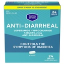 berkley jensen Anti- Diarrheail Medicine - Loperamid Hydrochloridum 2 mg Diarhea Relief Caplets - Control Symptoms of Diarhea including Travelers 'Diarhea, Easy- to- Swallow Anti- Diarhea Pills, 24 Ct