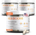 Meno- Menopauza Hormonální rovnováha pro ženy, Estrogen Soy Isoflavones Menopauza Dodatek pro ženy, Ashwagandha, Black Cohosh Hot Flashs Menopauza Relief, Night Sweats Relief 180Caps
