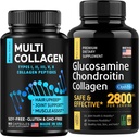 Kostní a kloubní podpora, zdravé vlasy a nehty - Multi kolagen Kapsle 90ks a Glucosamine Kapsle 120ks