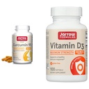 Jarrow Dictivas Curcumin 95 500 mg - až 120 Servingů (Veggie Caps) & Vitamin D3 125 mcg (5000 IU) - 100 Servingů (Softgels)