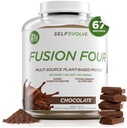 Fusion Four Vegan Protein Powder - 21g Plant- Based Protein Powder - Gluten Free, Dairy Free and Soy-Free, Pea Protein with BCAA 's - Chocolate Flasured - 5lbs
