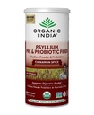 OrganIC INDIA Psylium Husk Powder - Pre & Probiotic Fiber Supplement, Organic Psylium Husk Fiber Supplement with Whole Psylium Husk, USDA Certified Organic, Vegan, Gluten Free - Skořice, 10 Oz