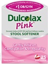 Dulcolax Pink Stool Softener, Docusát Sodná sůl, 100 mg Soft Gel tablety, 25 Počet