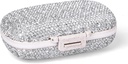 1Pack Travel Pill Pořadatel, 8 Kompartments Přenosný Pouzdro na Pill, Malé Pouzdro pro Kapesní peněženka Přenosná medicína Vitamin Kontejner (Sparkling Silver)