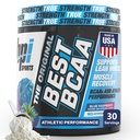 BPI Sports Best BCAA Powder - Muscle Recovery Support - Branched Chain Amino Acids PHAR124; Building Blocks of Protein and Muscle - Post Workout Recovery - Hydration - Blue Raspberry, 30 Servings