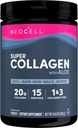 Neocell Super kolagen s aloe; kolagen typ 1 a 3; Podporuje zdravé vlasy, kůže a nehty; gluten zdarma; Neochucený prášek; 10 g kolagen / servírování; 30 Služeb; 10.6 Oz, *