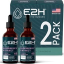 E2H Elderberry Syrup - Powerfull Antioxidanty dodatek z organické Elderberry Extract - Sambucus Elderberry Syrup pro děti a dospělé pro imunitní podporu 124; Non- GMO, Vegan (2 láhve)