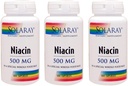 Niacin 500mg Solaray 100 VegCaps (3 balení)