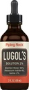 Lugols Jod Drops 2% 2 fl oz curren124; Liquid Supplement Currency 124; Draslík iodid 4% currency 124; by Piping Rock