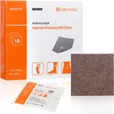 Stříbrná hliníková nábojová nábojnice Pad 4 "x4", 10 balení, vysoká absorbence Non- Stick Ag Gauze Patch for Pressure Ulcer, Bed Sore, Leg Sore, Diabetic Foot Ulcer
